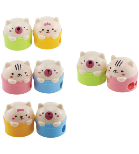 15+ Cute School Supplies for Kids: cats and dogs sharpeners