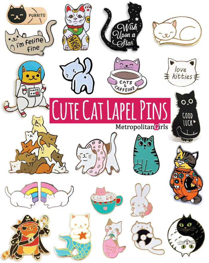 20 super cute cat lapel pins for cat lovers