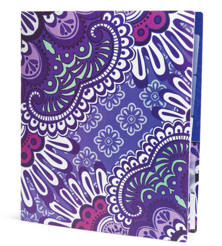 15 Cute Vera Bradley School Supplies - three ring binder with purple floral cover