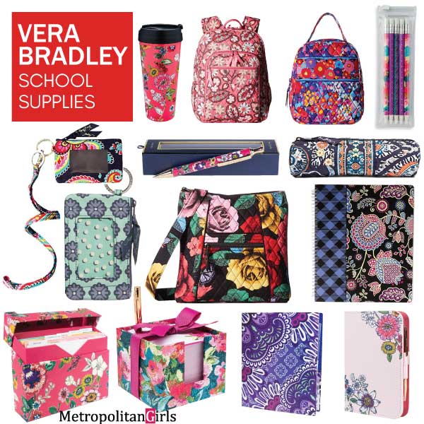 vera bradley school supplies for teen girls - home office stationery