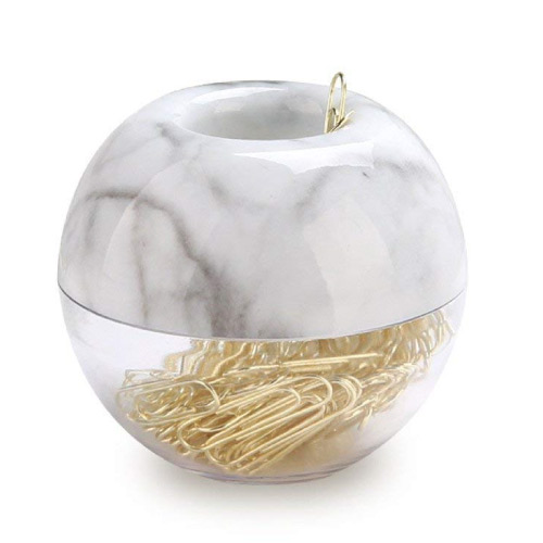 gold paperclips x marble container girly-girl-office-supplies