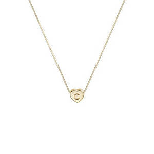 Tiny gold heart necklace choker
