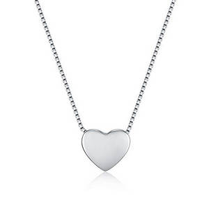 tiny heart necklace (silver)