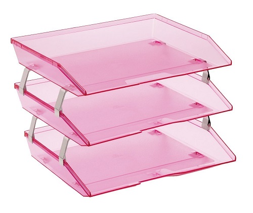 Acrimet Facility Pink Letter Tray For Workspace