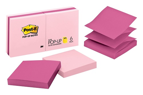 Pink Sticky Notes For Office Work Reminders