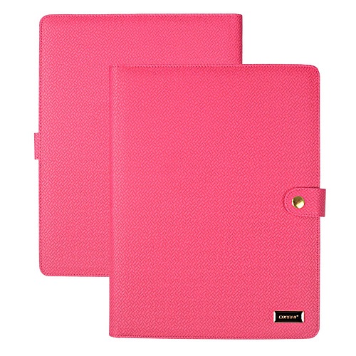CORNMI Pink Leather Office Padfolio Folder