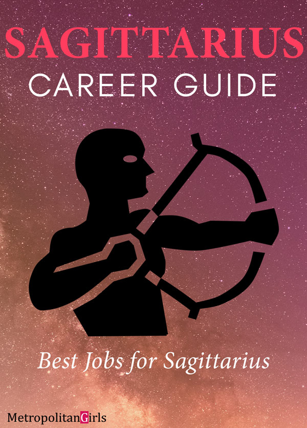 sagittarius career guide cover image featuring the silhouette of an archer against the galaxy