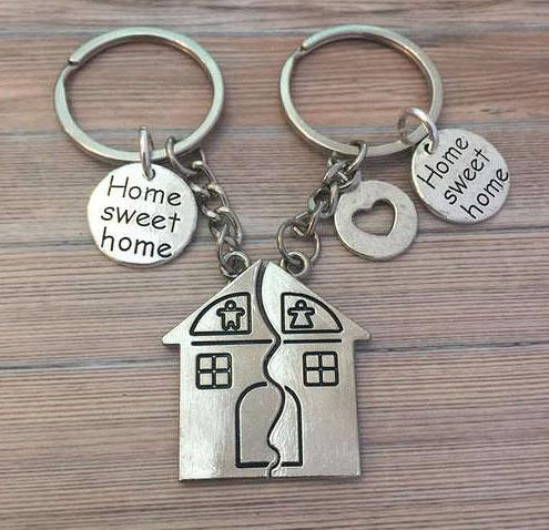 matching-cute-keychains-for-the-couples Home Sweet Home