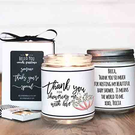 Thank You For Showering Me With Love Candle | baby-shower-hostess-gift-ideas