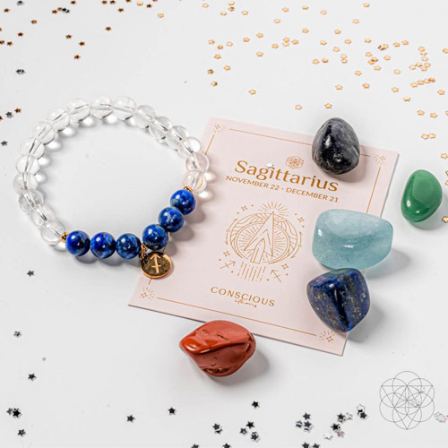 Sagittarius crystal gift set