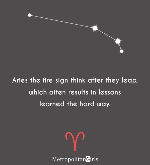 Aries think after they leap - short aries quote