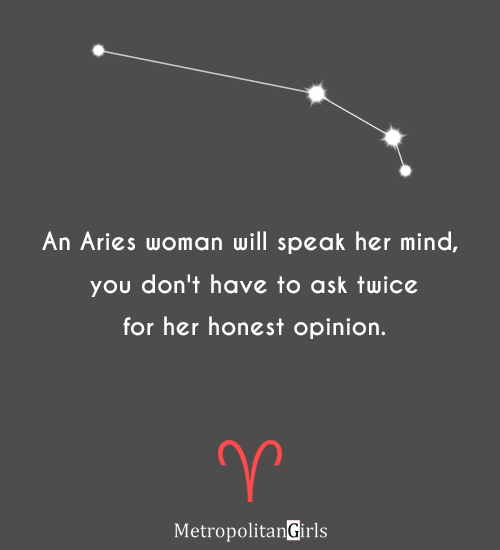 Quote about Aries Women's honesty