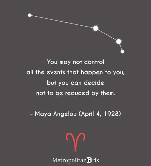 Quote by famous Aries Maya Angelou