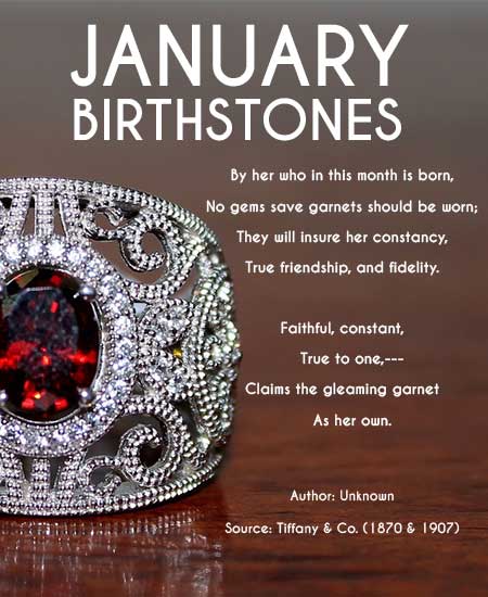January birthstones poem about garnet