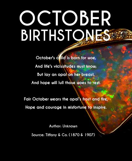 october birthstone color name