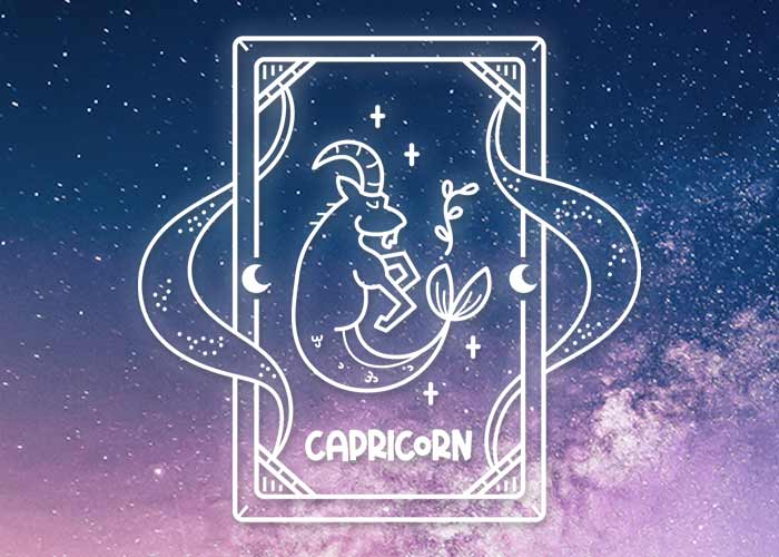capricorn card featuring sea goat
