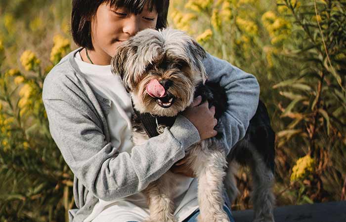 boy and his dog