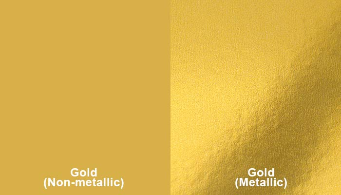 gold color metallic and non-metallic
